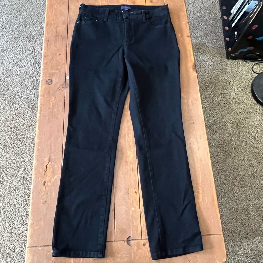 NYDJ Black Straight Leg Legging Jeans